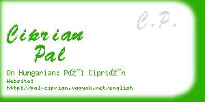 ciprian pal business card